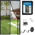 Magnetic screen door with accessories on a white background