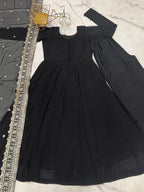 Ready to Wear 3-Piece Georgette Suit with Organza Dupatta