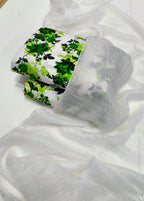 Azadi Collection Unstitched Polo Cotton Multi-Green Floral Printed Suit