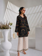 New Arrival | Ready to Wear | Midnight Grace Digital Printed Doria Lawn Co-Ord Set - 2 Piece