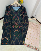 New Arrival | Ready to Wear | Midnight Grace Digital Printed Doria Lawn Co-Ord Set - 2 Piece