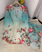 Ready to Wear  Floral Digital Printed Doria Lawn Co-Ord Set