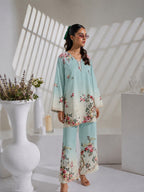 Ready to Wear  Floral Digital Printed Doria Lawn Co-Ord Set