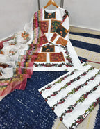 New Arrival | Ready to Wear | Bloom Block Print 3-Piece Swiss Lawn Co-Ord Set with Monar Dupatta