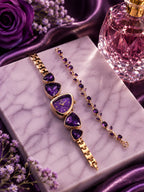 Luxury Crystal Quartz Watch & Bracelet Gift Set for Women