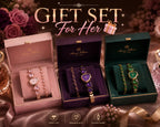 Luxury Crystal Quartz Watch & Bracelet Gift Set for Women