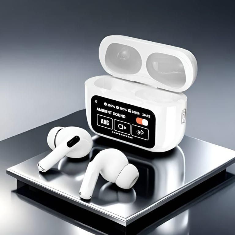 A9 Pro Smart Wireless Earbuds with LED Touch Screen Case – Grand Bazar