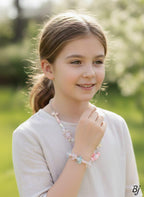 Pack of 2 Cute Pastel Floral Beads Necklace & Bracelet Jewelry Set for Girls – Grand Bazar