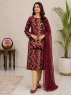 5-Piece Premium Embroidered Festive Suit with Matching Khussa & Clutch – Grand Bazar