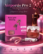Premium Airpods Pro 2 Shining Metallic Edition with Lanyard & Buzzer Case – Grand Bazar