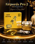Premium Airpods Pro 2 Shining Metallic Edition with Lanyard & Buzzer Case – Grand Bazar