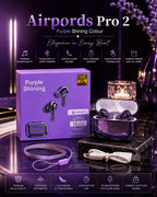 Premium Airpods Pro 2 Shining Metallic Edition with Lanyard & Buzzer Case – Grand Bazar