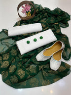 Independence Day Special – Free Khusa & Buttons | Cotton Chicken Kaari Embroidered 3-Piece Dress Set – Grand Bazar