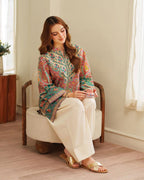 Trendy Printed Doria Lawn Cord-Set with Farshi Trouser