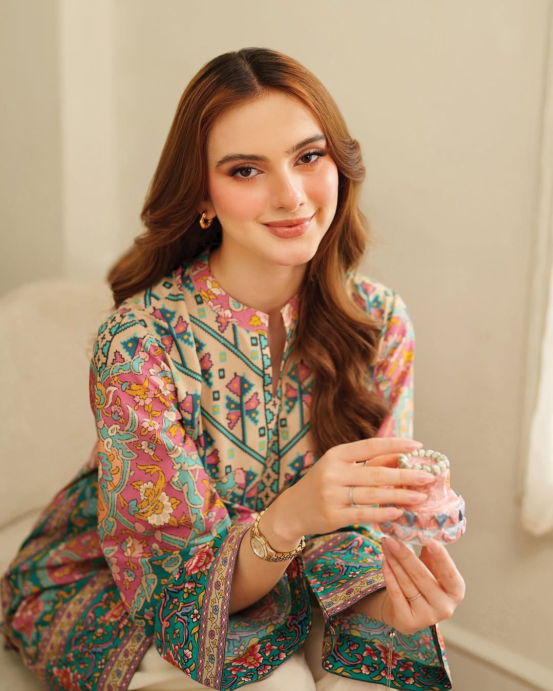 Trendy Printed Doria Lawn Cord-Set with Farshi Trouser