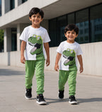 Boys Cool Dinosaur Printed T-Shirt & Trouser Set - Soft Jersey Summer Tracksuit