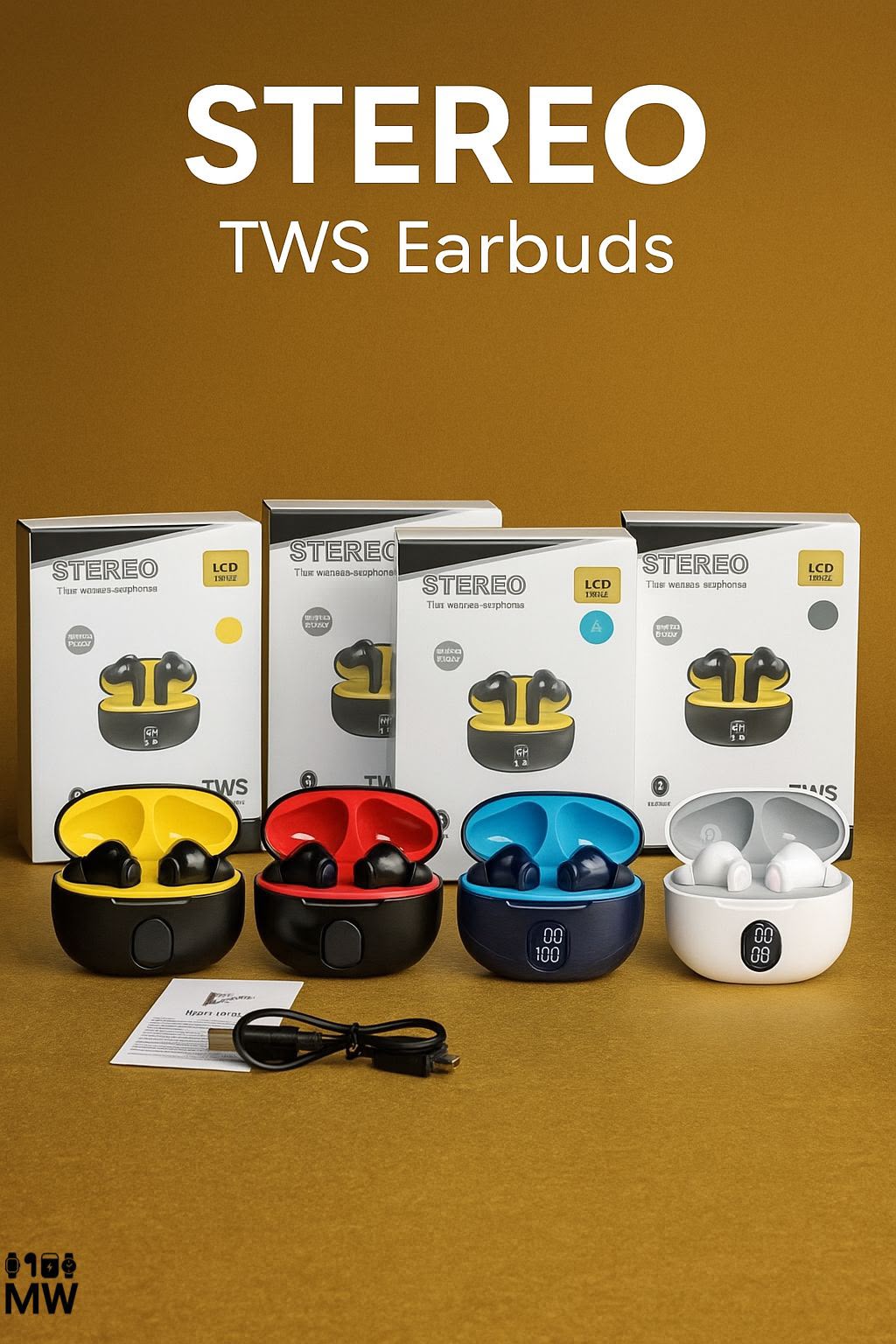 TWS S10 Stereo True Wireless Earbuds – Smart Sports Headphones with LED Digital Display & ENC