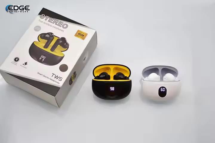 TWS S10 Stereo True Wireless Earbuds – Smart Sports Headphones with LED Digital Display & ENC