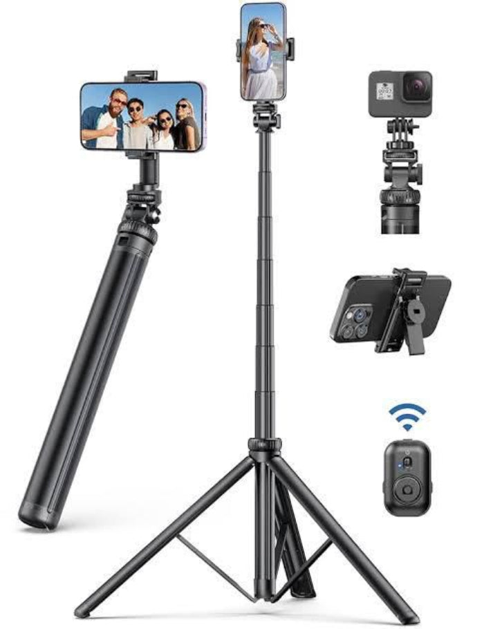 Lisen Premium 7ft Tripod Stand with Wireless Remote – Heavy Duty Full Steel Body