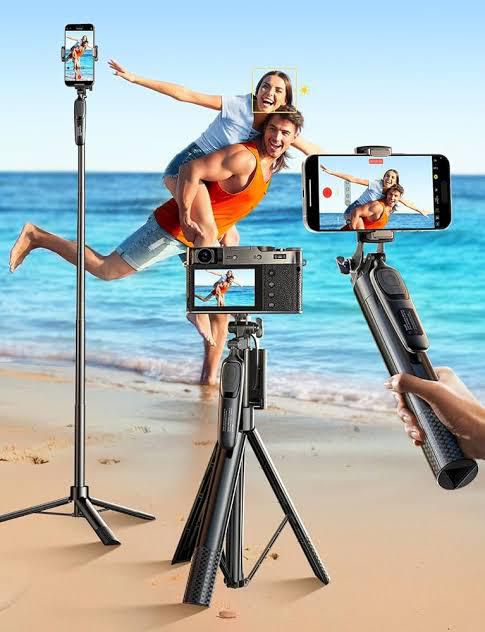 Lisen Premium 7ft Tripod Stand with Wireless Remote – Heavy Duty Full Steel Body