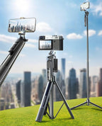 Lisen Premium 7ft Tripod Stand with Wireless Remote – Heavy Duty Full Steel Body