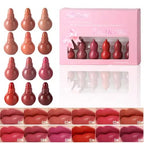 12 Pcs Mini Gourd Lipstick Set - Matte & Long-Lasting Waterproof Lipsticks (Pack of 12)