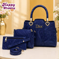 Elegant Marble Texture 3-Piece Handbag Set – Premium Shoulder & Crossbody Bag