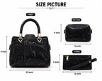Elegant Marble Texture 3-Piece Handbag Set – Premium Shoulder & Crossbody Bag
