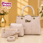 Elegant Marble Texture 3-Piece Handbag Set – Premium Shoulder & Crossbody Bag