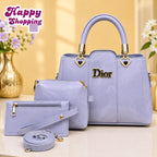 Elegant Marble Texture 3-Piece Handbag Set – Premium Shoulder & Crossbody Bag