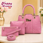 Elegant Marble Texture 3-Piece Handbag Set – Premium Shoulder & Crossbody Bag