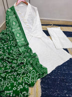 Heavy Embroidery Chicken Kari 3-Piece Suit – Premium Soft Cotton Outfit with Chundri Dupatta