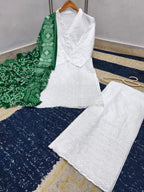 Heavy Embroidery Chicken Kari 3-Piece Suit – Premium Soft Cotton Outfit with Chundri Dupatta