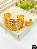 Fancy Gold Plated Manjoos Ring & Kara Set for Women - Premium Quality