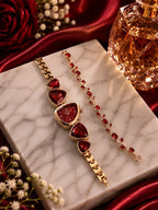 Luxury Crystal Quartz Watch & Bracelet Gift Set for Women