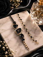 Luxury Crystal Quartz Watch & Bracelet Gift Set for Women