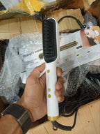 909 Multifunctional Hair Straightener Brush | Professional Ceramic Heating Comb