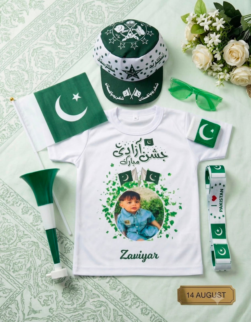 Customize Kids 14 August Independence Day Boys Pack of 7 Deal | Personalized Azadi Suit