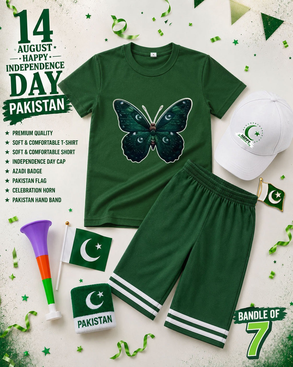 Pack of 7 Deal | Kids 14 August Independence Day Special | Jashn-e-Azadi Kids Suit