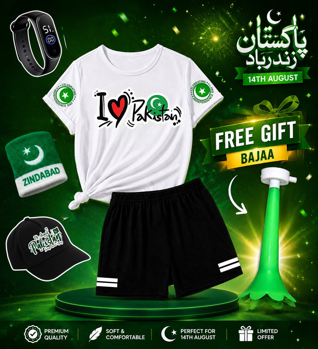 Pack of 5 Deal | Summer 14 August Special Kids | Jashn-e-Azadi Celebration Suit