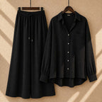 Western Shirt Style 2-Piece Stitched Co-Ord Set – China Self Lining Cotton