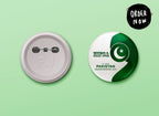 Pack of 2 – Customised 14th August Pin Badges (56mm) High Quality Independence Day Badges