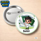 Pack of 2 – Customised 14th August Pin Badges (56mm) High Quality Independence Day Badges