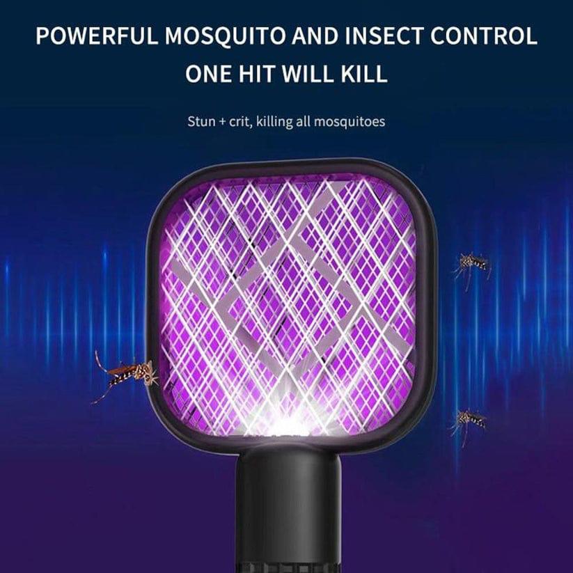 2-in-1 Rechargeable USB Electric Mosquito Swatter Racket & UV Bug Zapper Trap