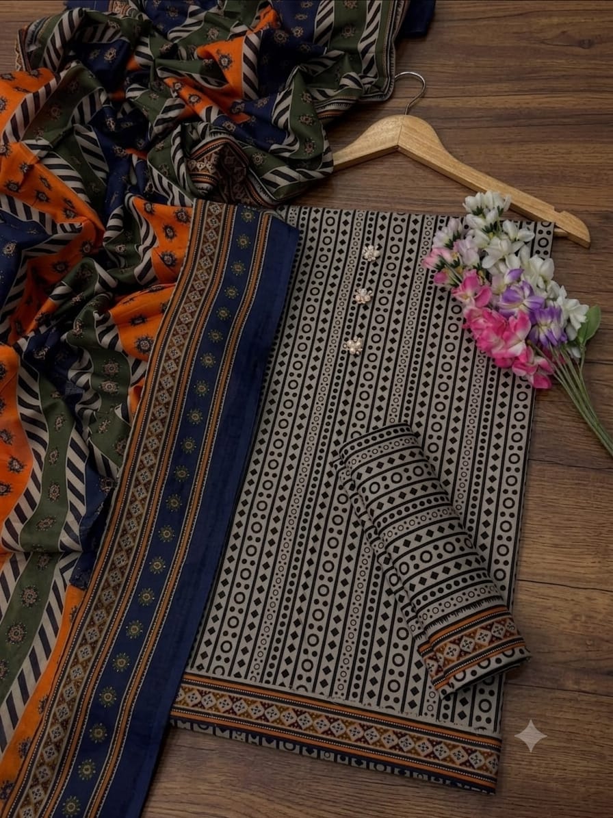 Women's All Over Digital Printed 90/70 Pure Lawn 3-Piece Suit Collection