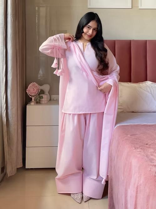 Ready to Wear 3-Piece Dream Drape Cotton Suit with Chiffon Dupatta – Trending Summer Collection