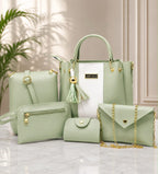 5Pcs Jimmy Choo High Quality Women's Shoulder Bag Set – Premium Medium Tote & Matching Pouches