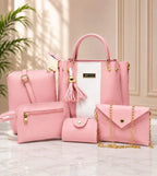 5Pcs Jimmy Choo High Quality Women's Shoulder Bag Set – Premium Medium Tote & Matching Pouches