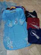 3Pcs Heavy Sequence Embroidered Raw Silk Suit with Flapper & Organza Dupatta