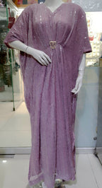 Ready to Wear Moonlight Kaftan Dress with Attached Inner | Free Size Flowy Party Dress